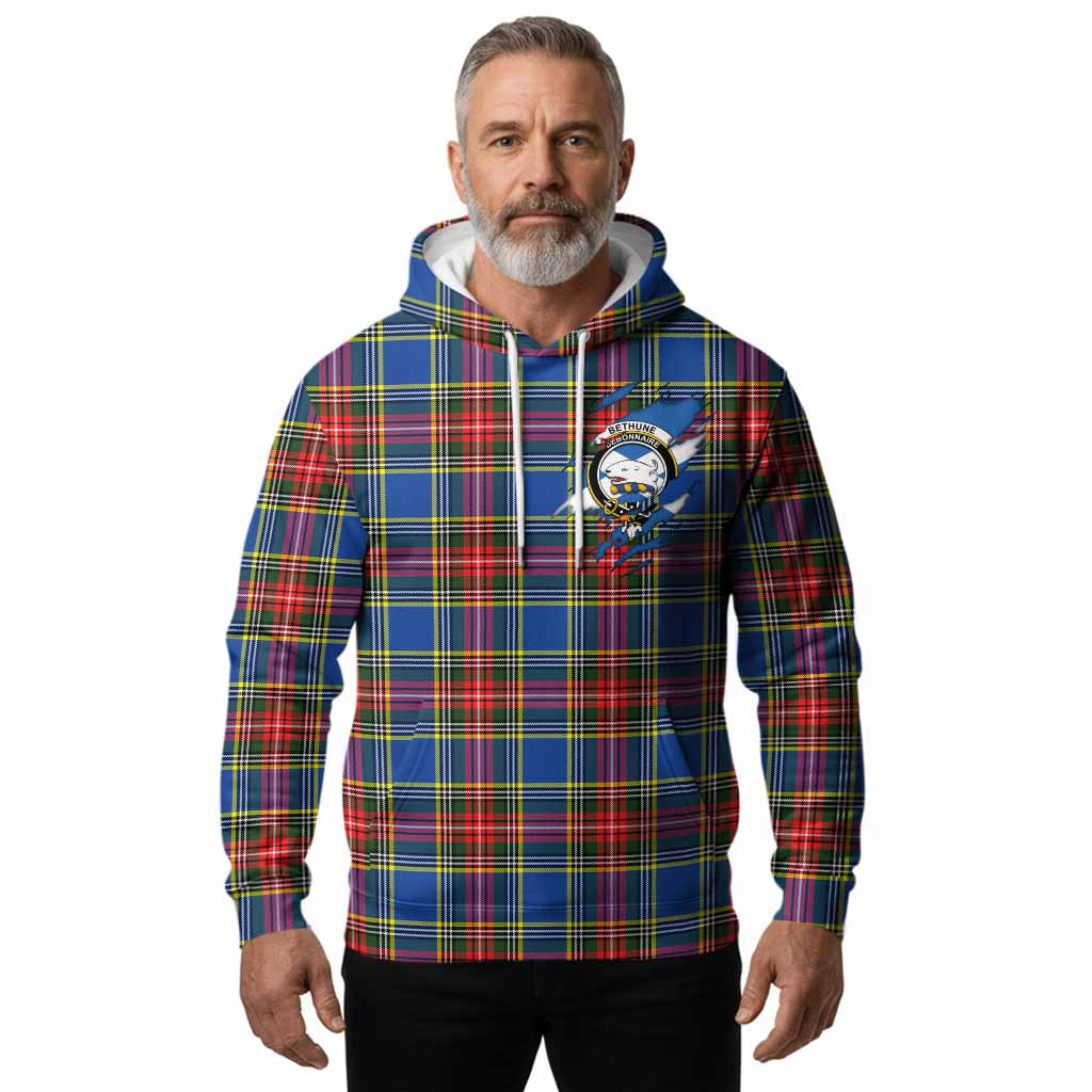 Bethune Clan Crest In Me Tartan Hoodie Scotland Flag Style