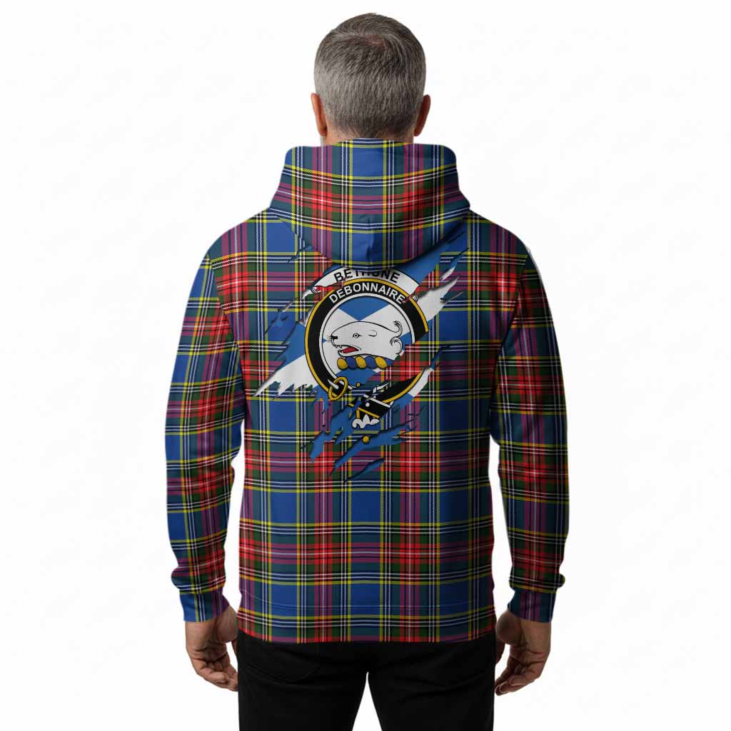 Bethune Clan Crest In Me Tartan Hoodie Scotland Flag Style