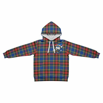 Bethune Clan Crest In Me Tartan Kid Hoodie Scotland Flag Style