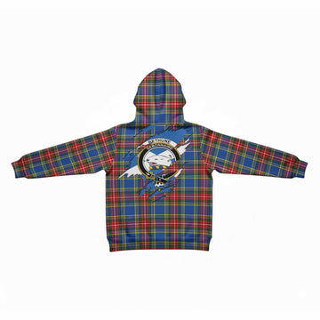 Bethune Clan Crest In Me Tartan Kid Hoodie Scotland Flag Style