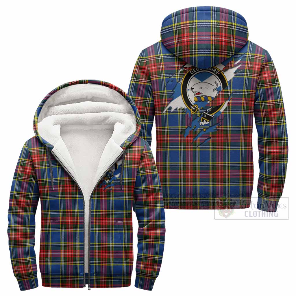 Bethune Clan Crest In Me Tartan Sherpa Hoodie Scotland Flag Style