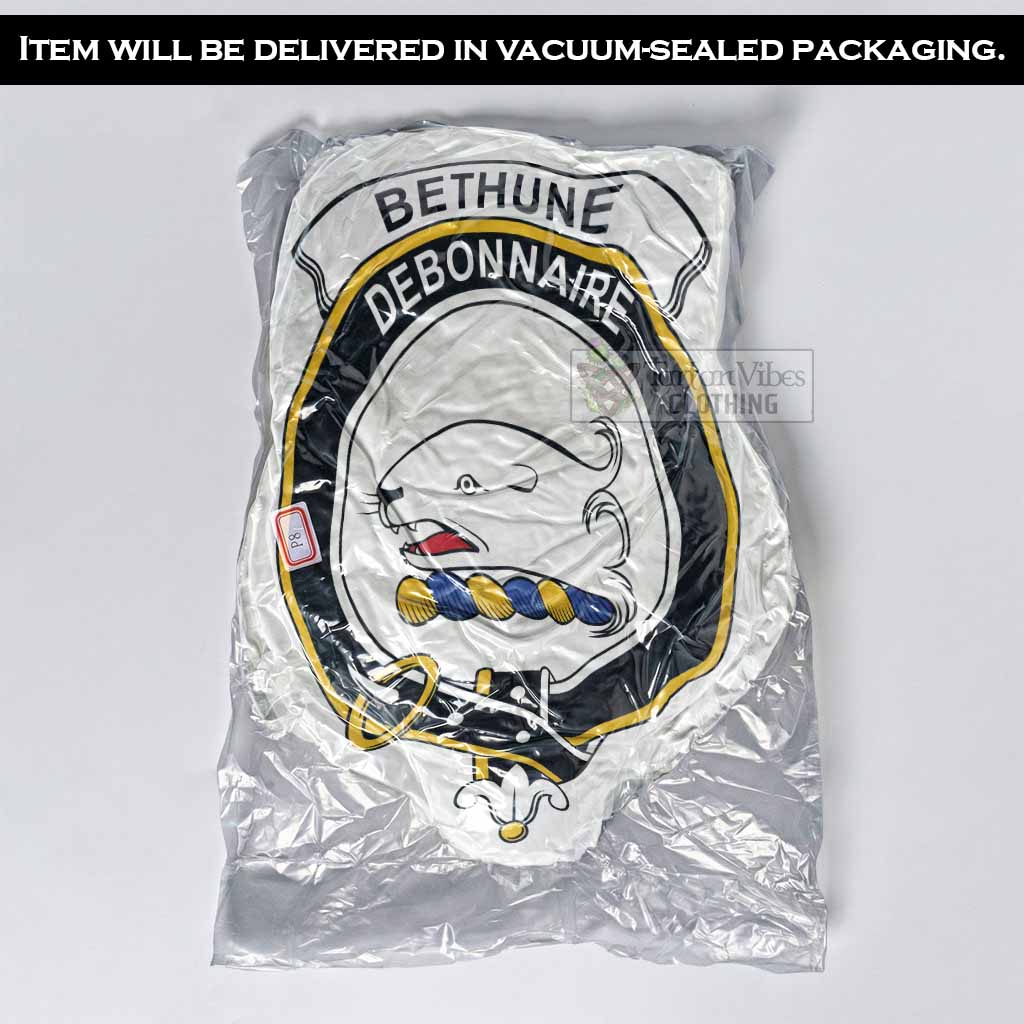 Bethune Clan Crest Shaped Throw Pillow, Scottish Clan Badge Decorative Pillow - Tartan Vibes Clothing