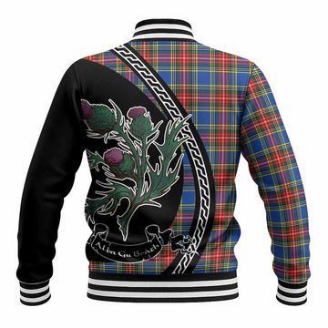 Bethune Family Crest Tartan Baseball Jacket Alba Thistle Inspired