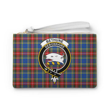Bethune Family Crest Tartan Clutch Bag