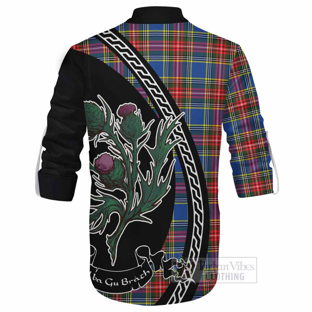 Bethune Family Crest Tartan Ghillie Shirt Alba Thistle Inspired - Tartan Vibes Clothing