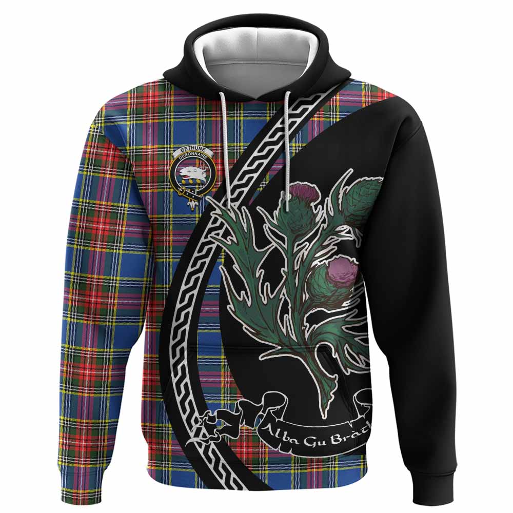 Bethune Family Crest Tartan Hoodie Alba Thistle Inspired - Tartan Vibes Clothing