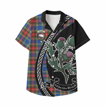 Bethune Family Crest Tartan Kid Hawaiian Shirt Alba Thistle Inspired - Tartan Vibes Clothing