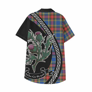 Bethune Family Crest Tartan Kid Hawaiian Shirt Alba Thistle Inspired - Tartan Vibes Clothing