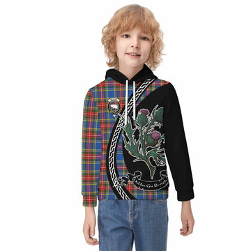 Bethune Family Crest Tartan Kid Hoodie Alba Thistle Inspired - Tartan Vibes Clothing