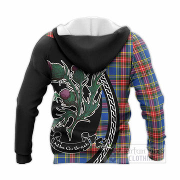 Bethune Family Crest Tartan Knitted Hoodie Alba Thistle Inspired