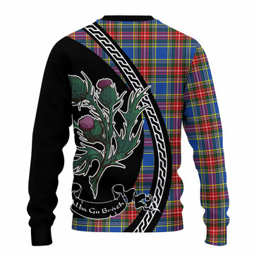 Bethune Family Crest Tartan Knitted Sweater Alba Thistle Inspired - Tartan Vibes Clothing