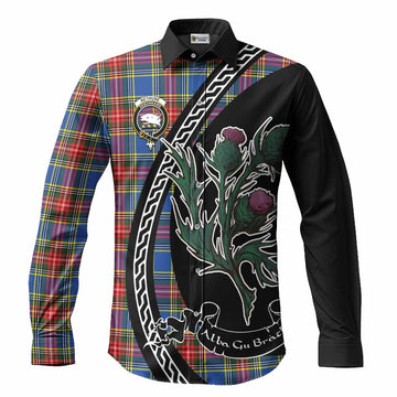 Bethune Family Crest Tartan Long Sleeve Button Shirts Alba Thistle Inspired