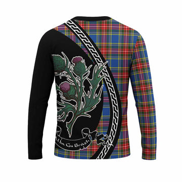Bethune Family Crest Tartan Long Sleeve T-Shirt Alba Thistle Inspired - Tartan Vibes Clothing