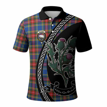 Bethune Family Crest Tartan Polo Shirt Alba Thistle Inspired