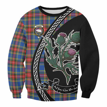 Bethune Family Crest Tartan Sweatshirt Alba Thistle Inspired