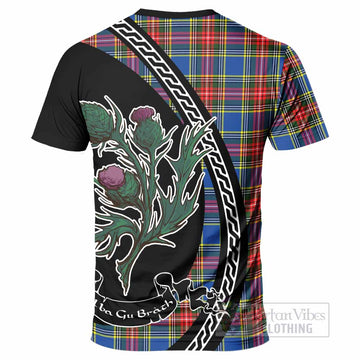 Bethune Family Crest Tartan T-Shirt Alba Thistle Inspired - Tartan Vibes Clothing