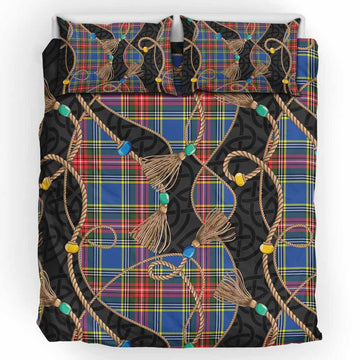 Bethune Scottish Tartan Twisted Ropes Stylized Bedding Set UK Bedding Set UK King 91*87 inch - Tartan Vibes Clothing