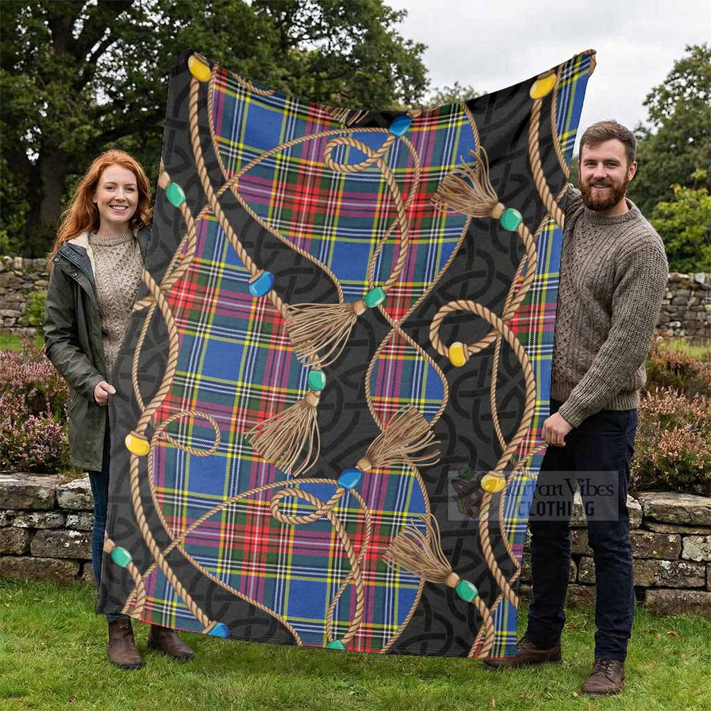 Bethune Scottish Tartan Twisted Ropes Stylized Blanket - Tartan Vibes Clothing