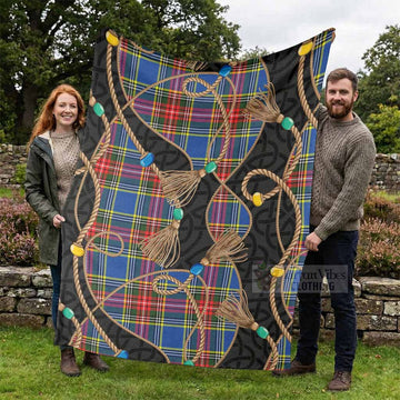 Bethune Scottish Tartan Twisted Ropes Stylized Blanket - Tartan Vibes Clothing
