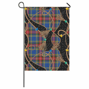 Bethune Scottish Tartan Twisted Ropes Stylized Garden Flag 59 × 35 in (150 × 89 cm) - Tartan Vibes Clothing