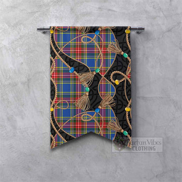 Bethune Scottish Tartan Twisted Ropes Stylized Gonfalon