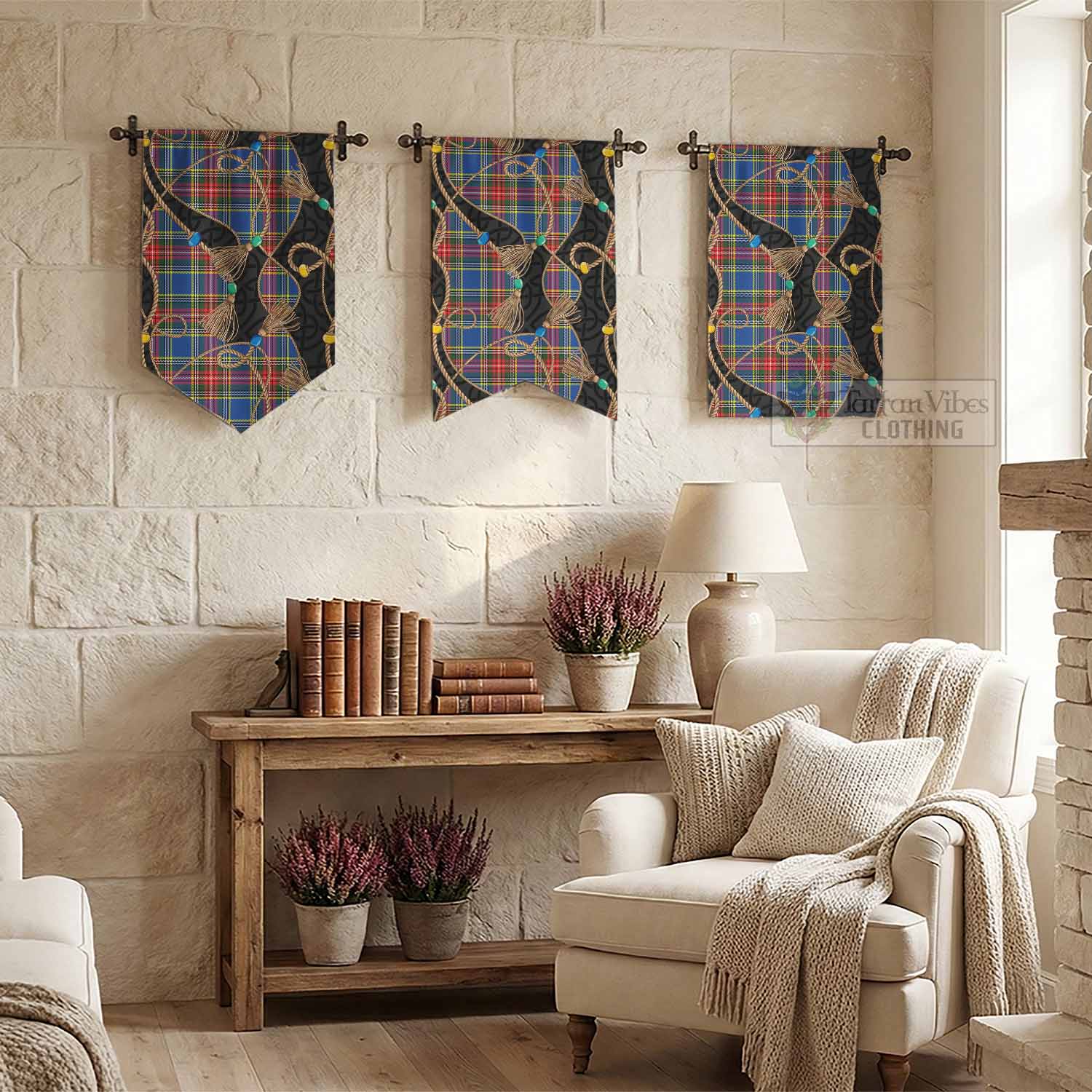 Bethune Scottish Tartan Twisted Ropes Stylized Gonfalon - Tartan Vibes Clothing