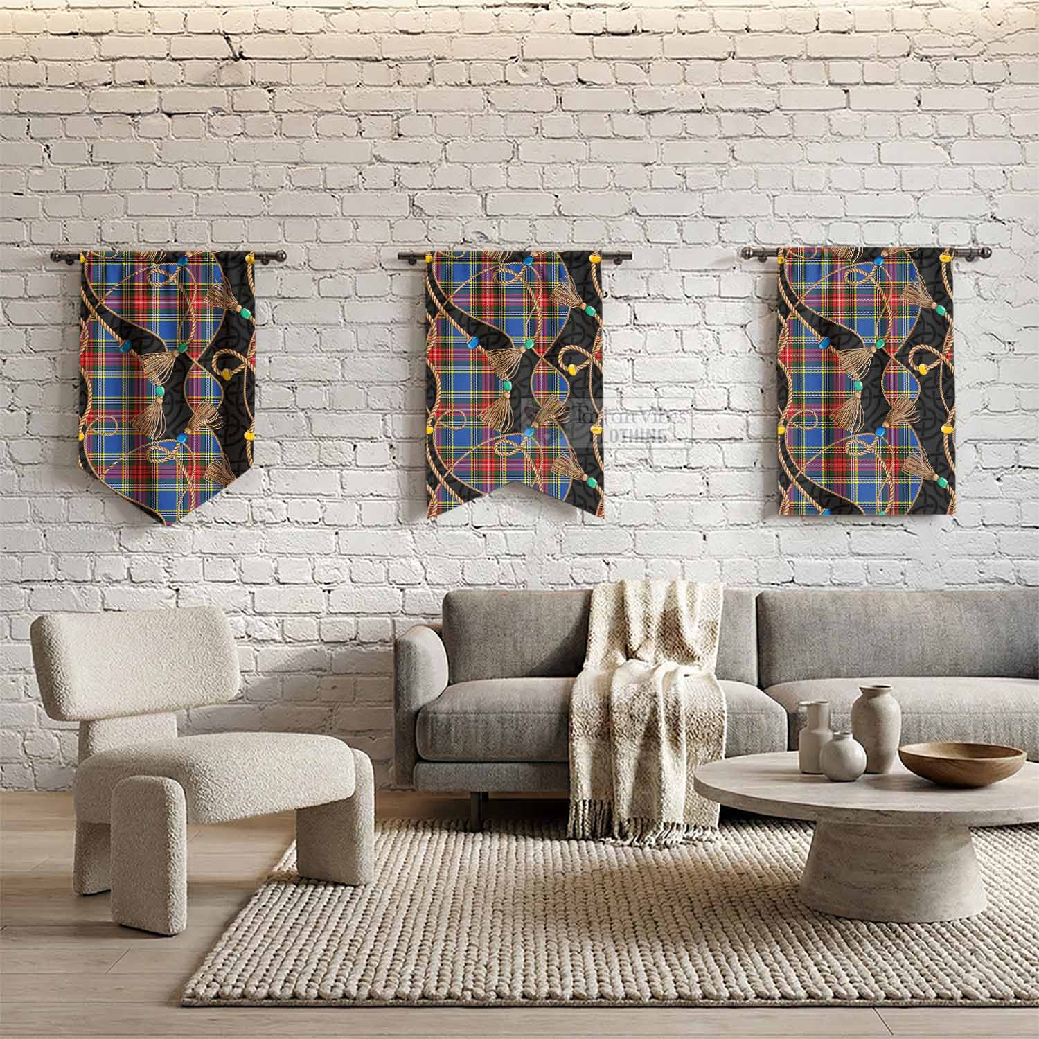 Bethune Scottish Tartan Twisted Ropes Stylized Gonfalon - Tartan Vibes Clothing