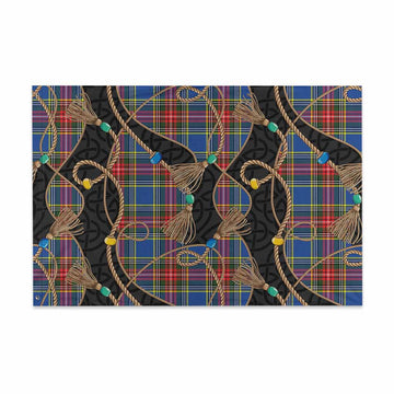 Bethune Scottish Tartan Twisted Ropes Stylized House Flag 48*72 inch (120*180 cm) - Tartan Vibes Clothing