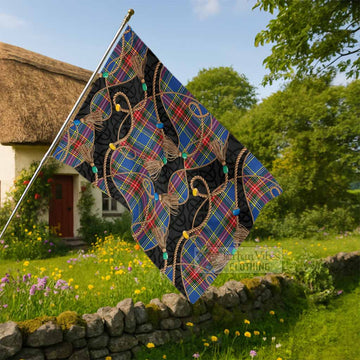 Bethune Scottish Tartan Twisted Ropes Stylized House Flag - Tartan Vibes Clothing