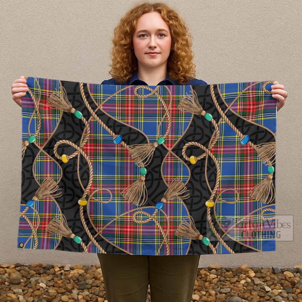 Bethune Scottish Tartan Twisted Ropes Stylized House Flag - Tartan Vibes Clothing