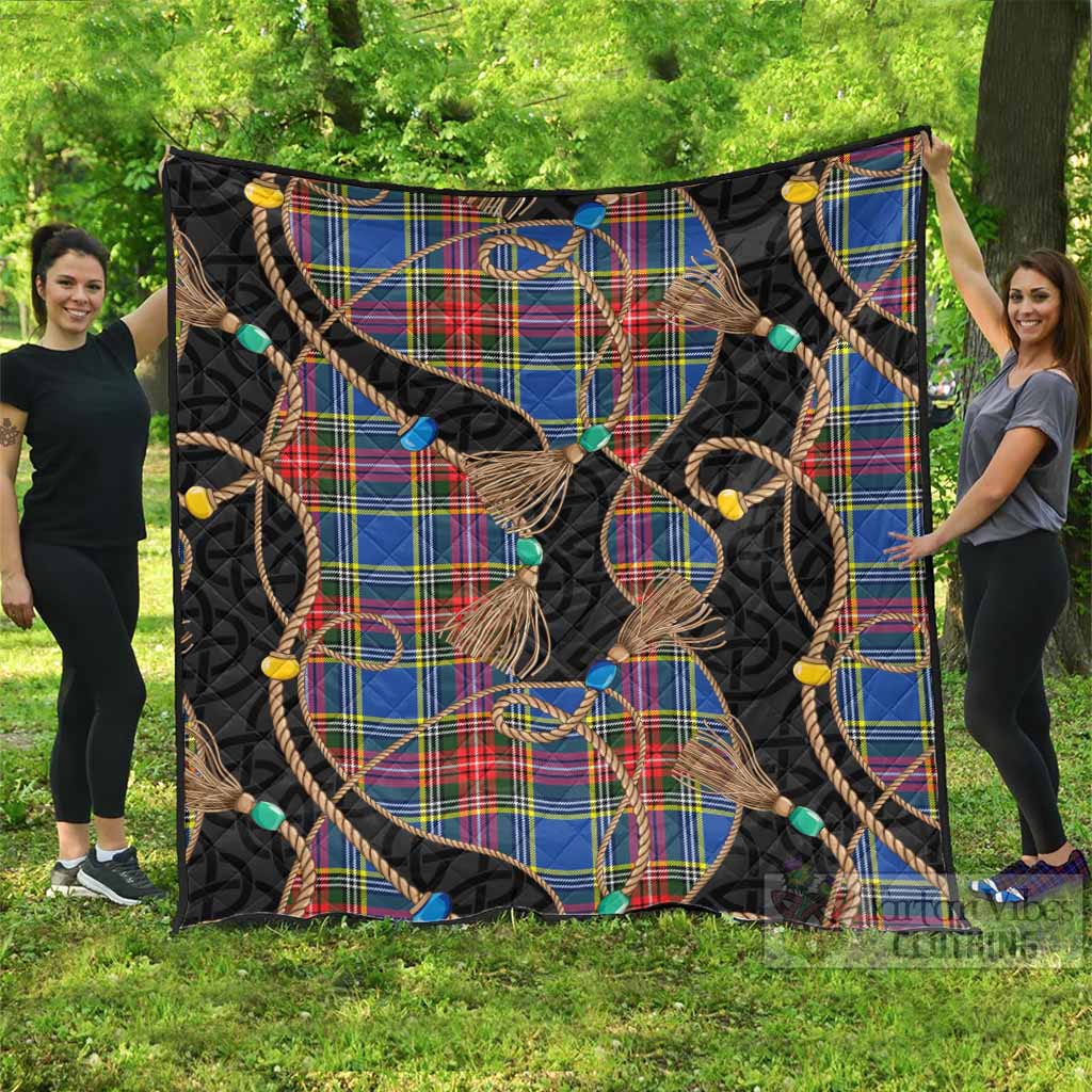 Bethune Scottish Tartan Twisted Ropes Stylized Premium Quilt - Tartan Vibes Clothing