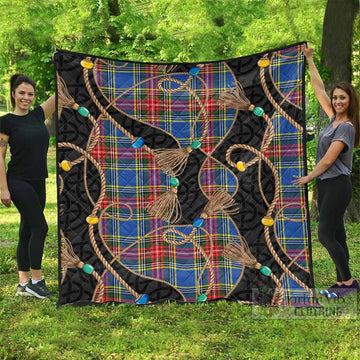 Bethune Scottish Tartan Twisted Ropes Stylized Premium Quilt - Tartan Vibes Clothing