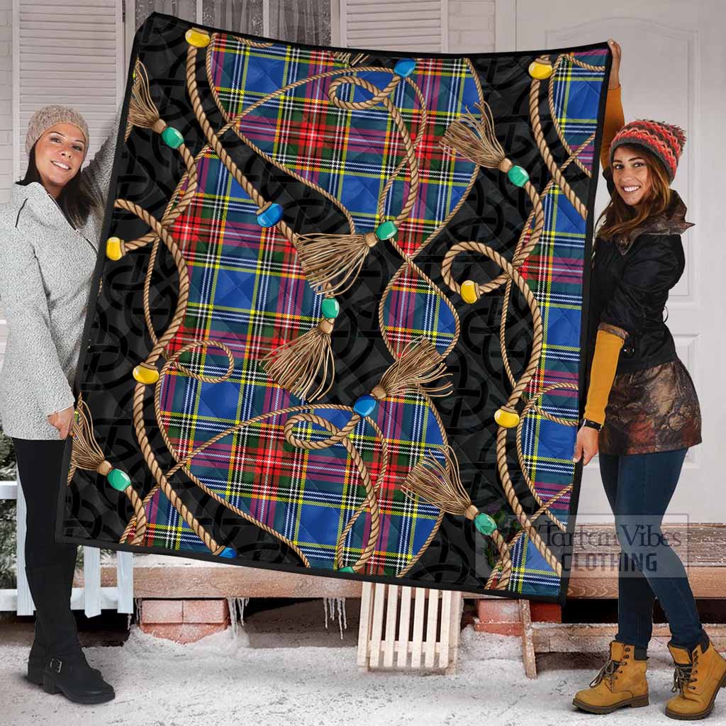 Bethune Scottish Tartan Twisted Ropes Stylized Premium Quilt - Tartan Vibes Clothing