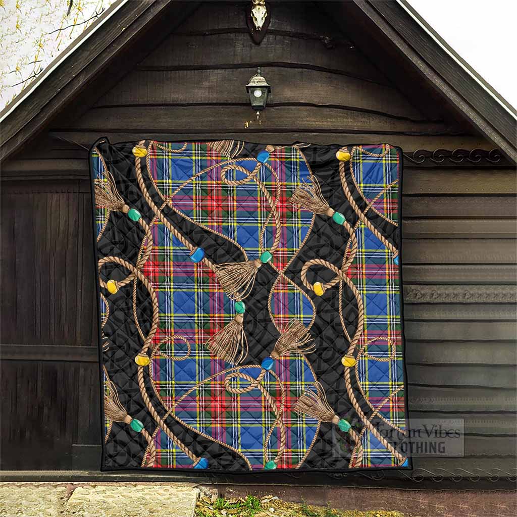 Bethune Scottish Tartan Twisted Ropes Stylized Premium Quilt - Tartan Vibes Clothing