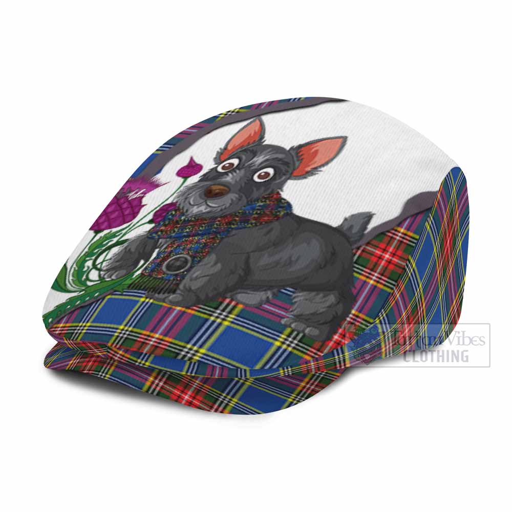 Bethune Scottish Terrier Tartan Flat Cap, Jeff Cap Thistle Heritage Art - Tartan Vibes Clothing