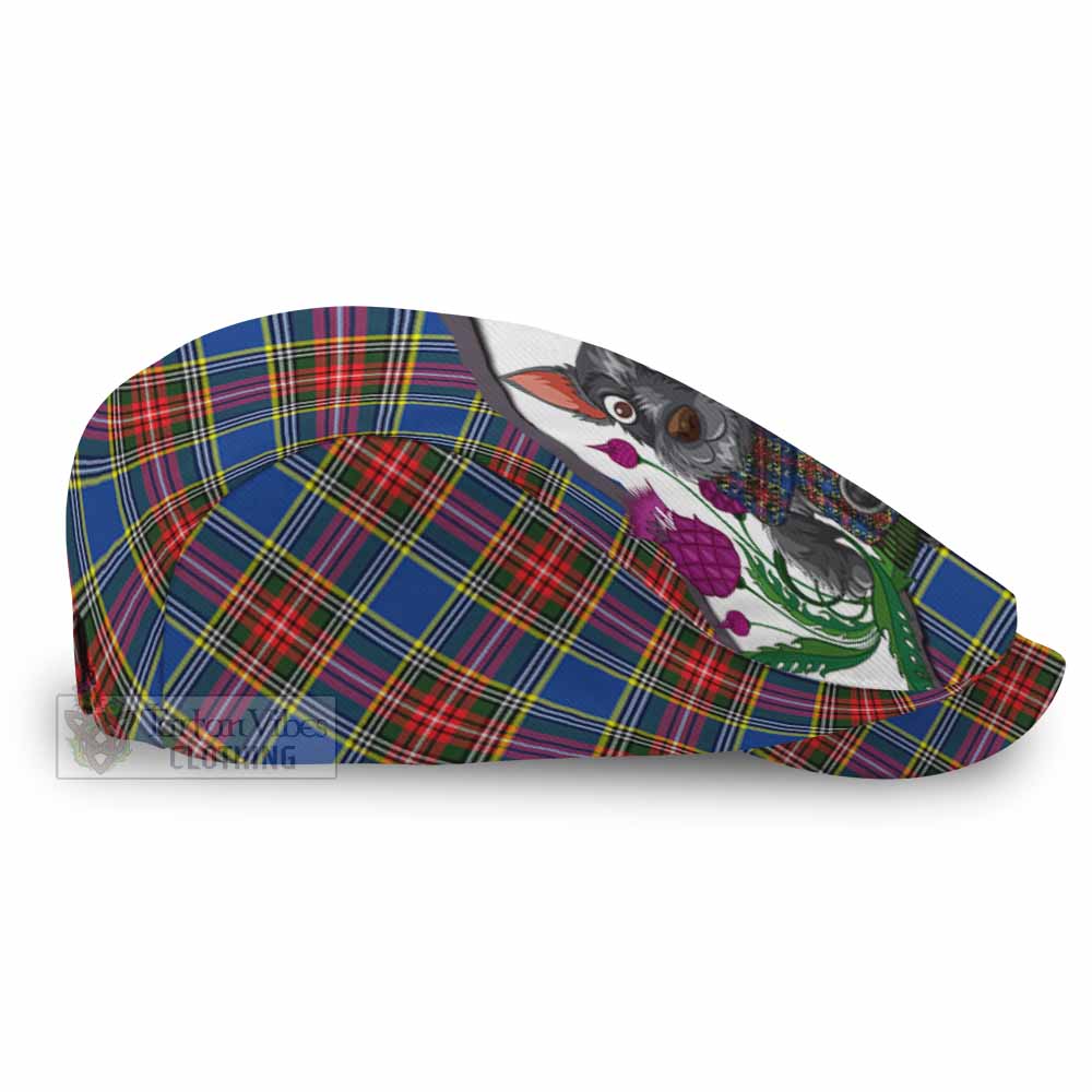 Bethune Scottish Terrier Tartan Flat Cap, Jeff Cap Thistle Heritage Art - Tartan Vibes Clothing