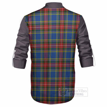 Bethune Tartan Accent Ghillie Shirt with Family Crest