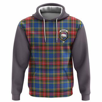 Bethune Tartan Accent Hoodie with Family Crest