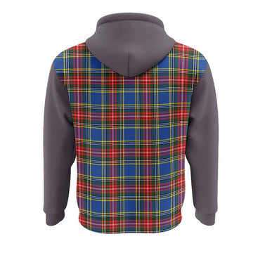Bethune Tartan Accent Hoodie with Family Crest