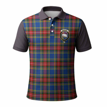 Bethune Tartan Accent Polo Shirt with Family Crest