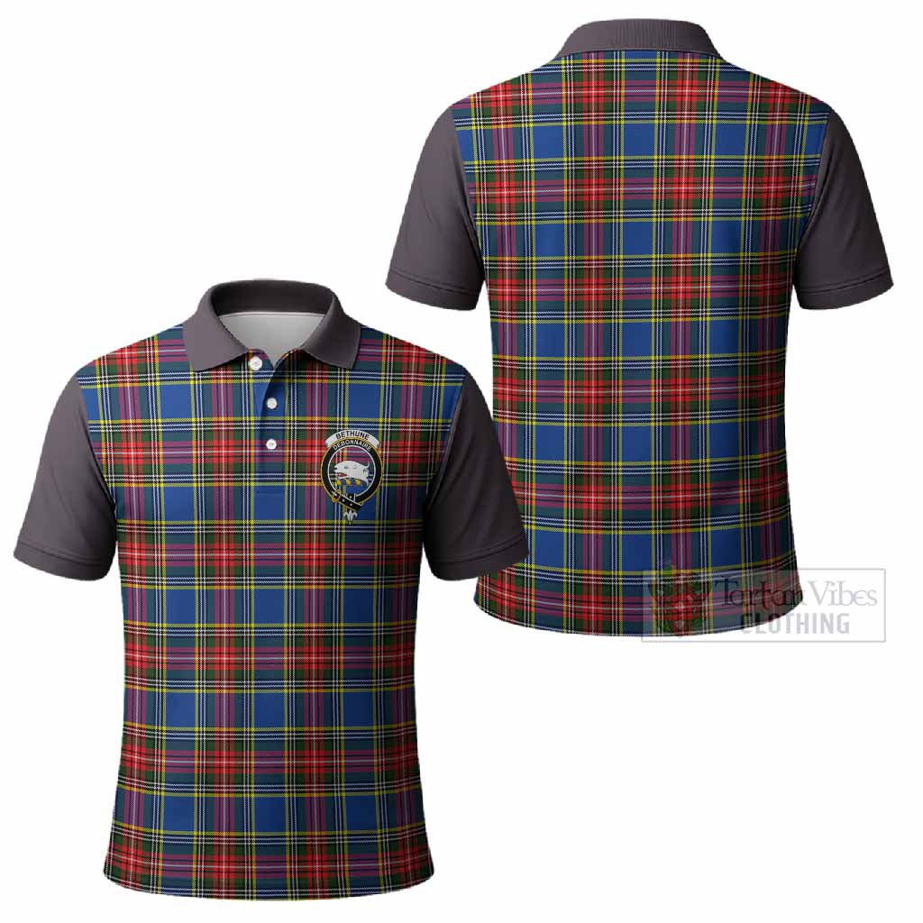 Bethune Tartan Accent Polo Shirt with Family Crest