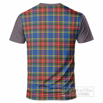 Bethune Tartan Accent T-Shirt with Family Crest