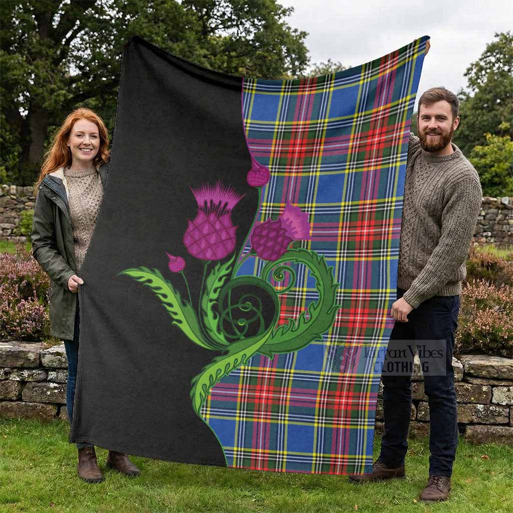 Bethune Tartan Blanket Traditional Scottish Thistle - Tartan Vibes Clothing