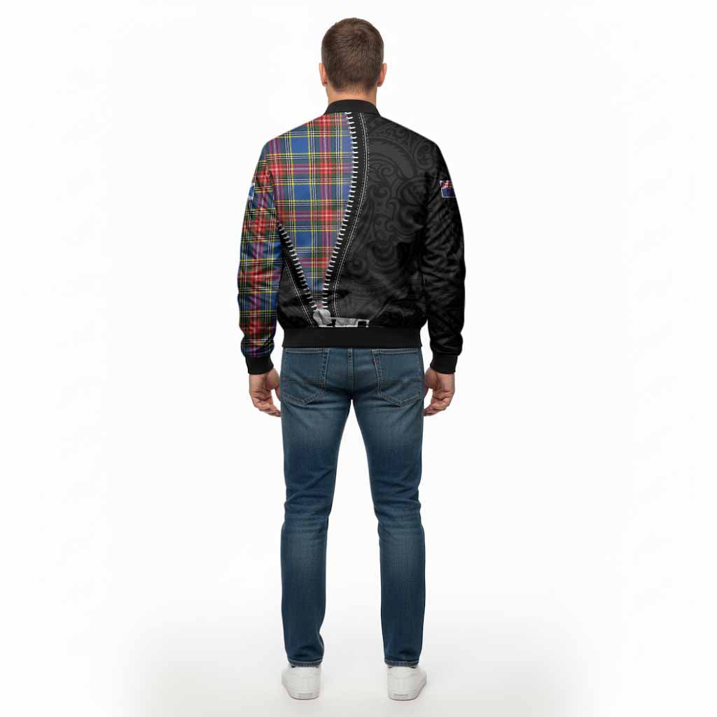 Bethune Tartan Bomber Jacket New Zealand Pattern Unique Zipper Stylized