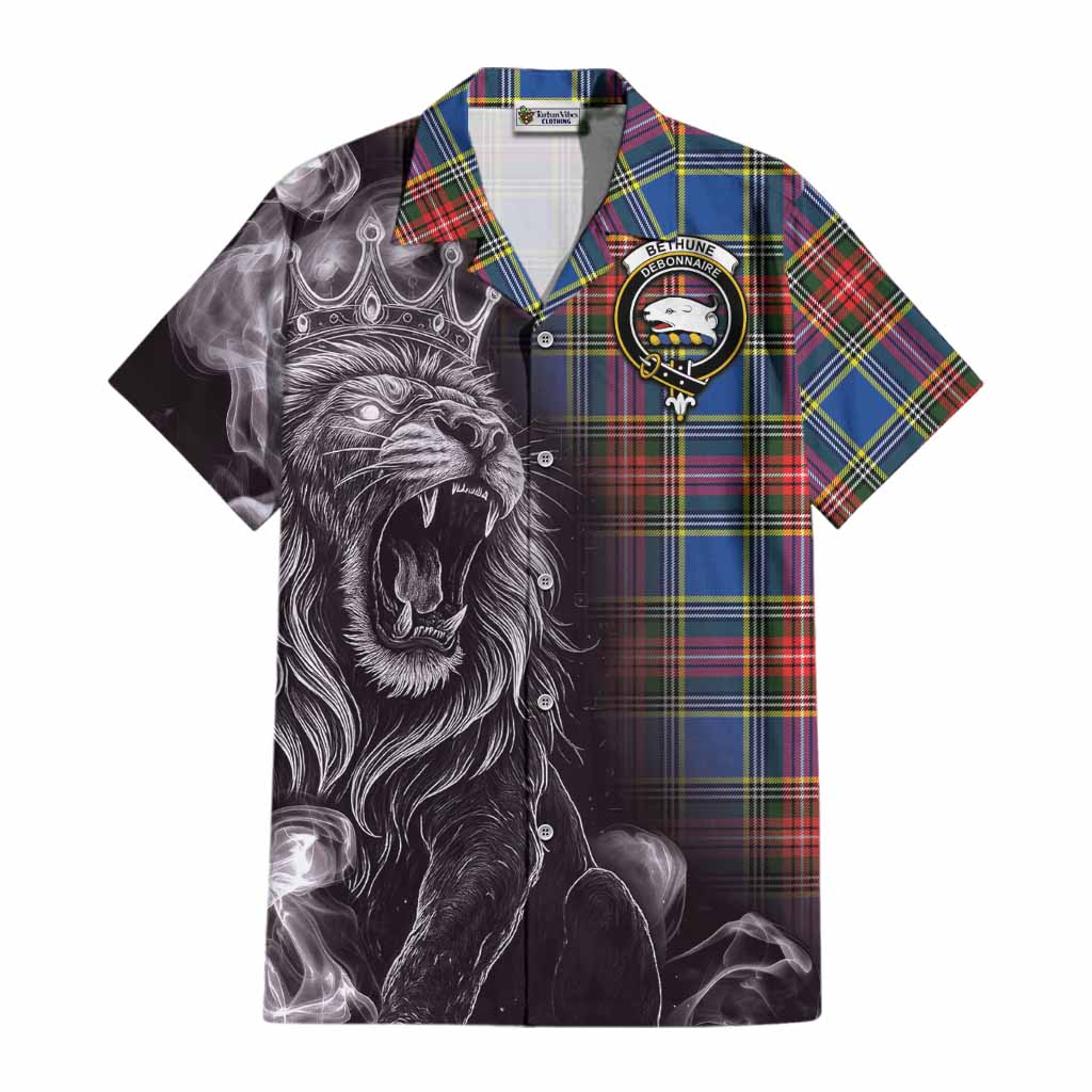 Bethune Tartan Cotton Hawaiian Shirt Roaring Lion Heritage