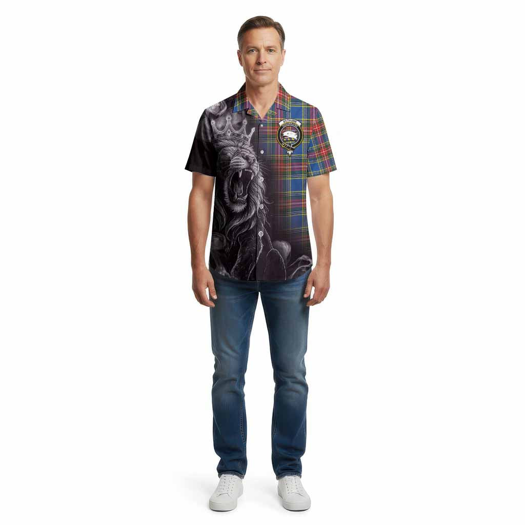 Bethune Tartan Cotton Hawaiian Shirt Roaring Lion Heritage