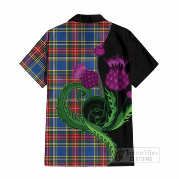 Bethune Tartan Cotton Hawaiian Shirt Traditional Scottish Thistle