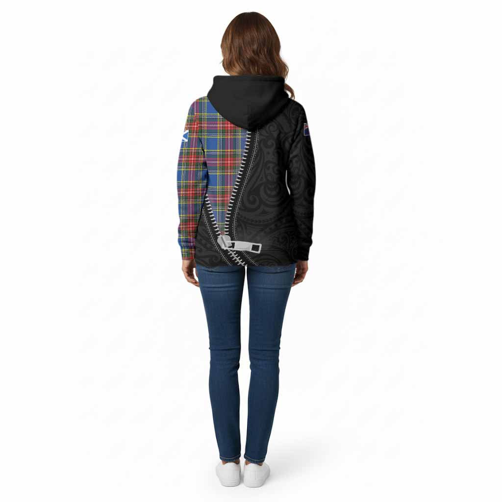 Bethune Tartan Cotton Hoodie New Zealand Pattern Unique Zipper Stylized