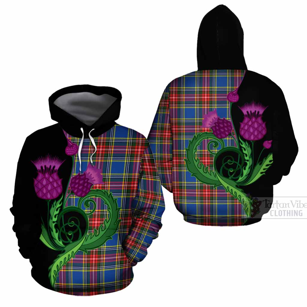 Bethune Tartan Cotton Hoodie Traditional Scottish Thistle
