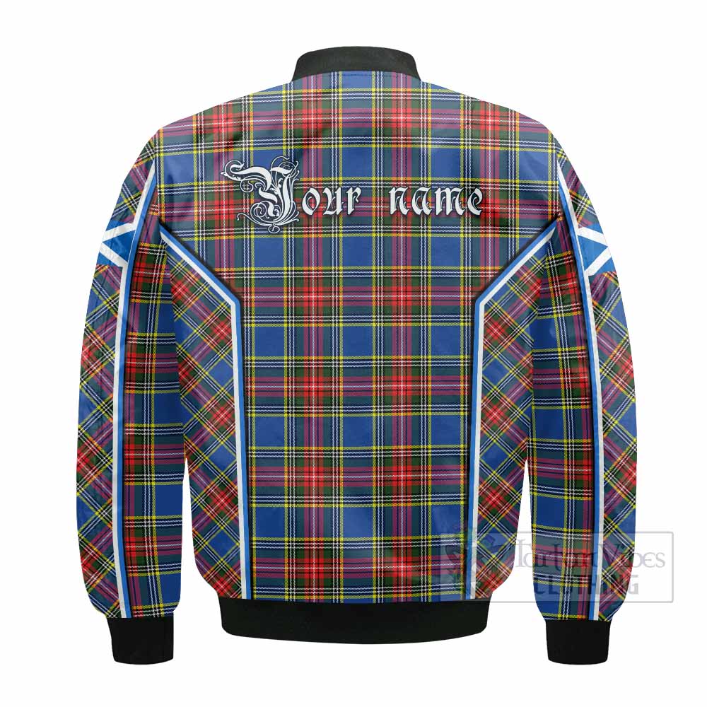 Bethune Tartan Crest Bomber Jacket Scotland Coat of Arm Flag Style - Tartan Vibes Clothing